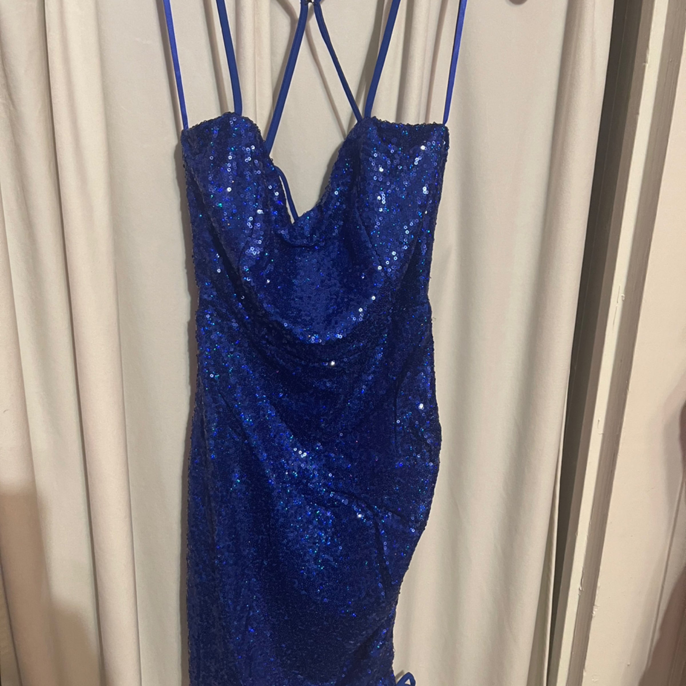 song devil in a blue dress (The Easy Rawlins Mysteries) Sheer mesh Royal Blue Three-Piece Pantsuit Taille:XS